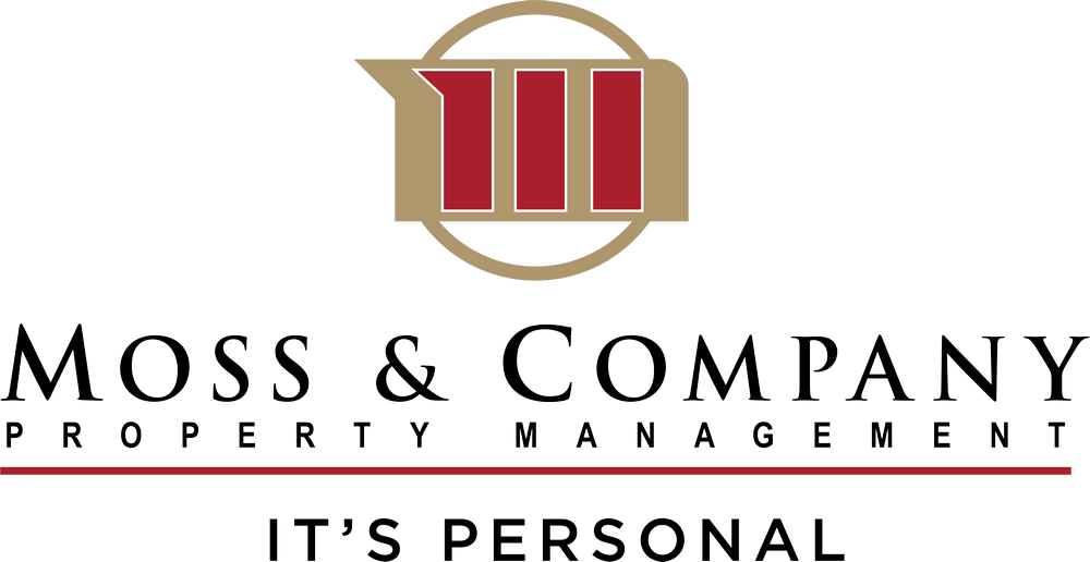 A logo for Moss & Company Property Management with the tagline "It